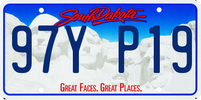 SD license plate 97YP19
