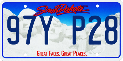 SD license plate 97YP28