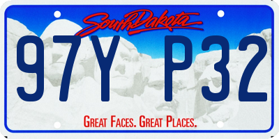 SD license plate 97YP32
