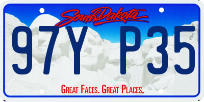 SD license plate 97YP35