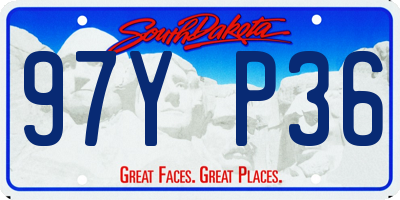 SD license plate 97YP36
