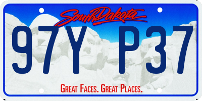 SD license plate 97YP37