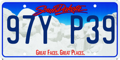 SD license plate 97YP39