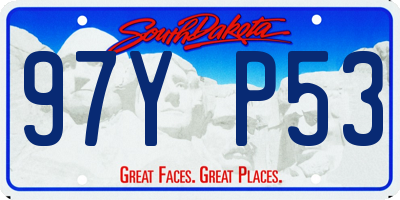 SD license plate 97YP53