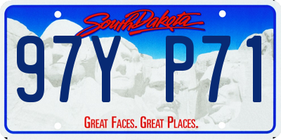 SD license plate 97YP71