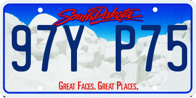 SD license plate 97YP75