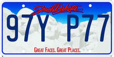 SD license plate 97YP77