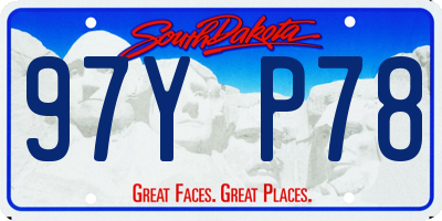 SD license plate 97YP78