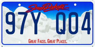 SD license plate 97YQ04