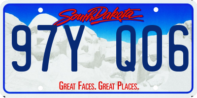 SD license plate 97YQ06