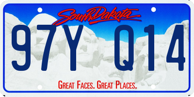 SD license plate 97YQ14