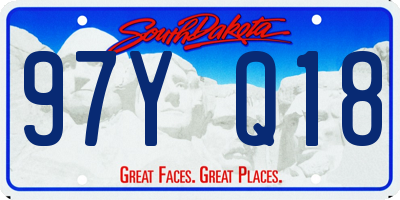 SD license plate 97YQ18