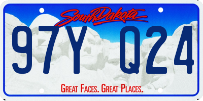 SD license plate 97YQ24