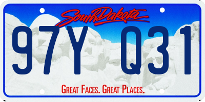 SD license plate 97YQ31
