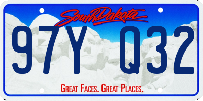 SD license plate 97YQ32