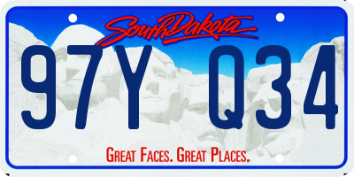 SD license plate 97YQ34
