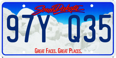 SD license plate 97YQ35