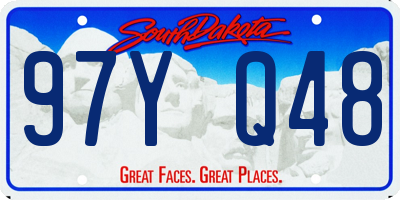 SD license plate 97YQ48