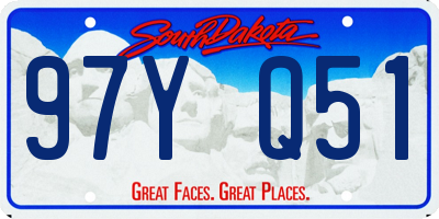 SD license plate 97YQ51