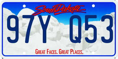 SD license plate 97YQ53