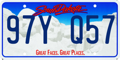 SD license plate 97YQ57