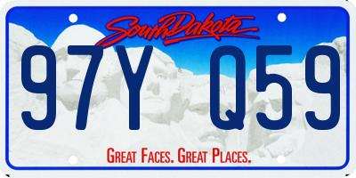 SD license plate 97YQ59