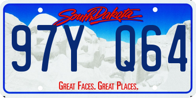 SD license plate 97YQ64