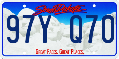 SD license plate 97YQ70