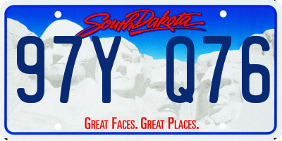 SD license plate 97YQ76