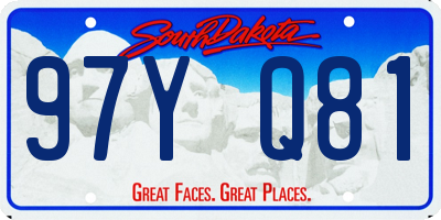 SD license plate 97YQ81