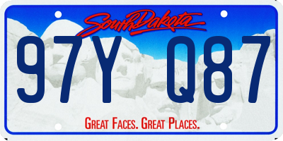SD license plate 97YQ87