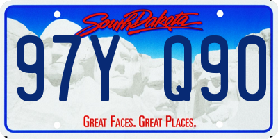 SD license plate 97YQ90
