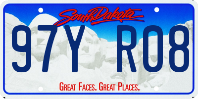 SD license plate 97YR08