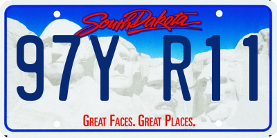 SD license plate 97YR11