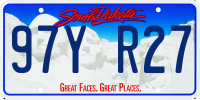 SD license plate 97YR27