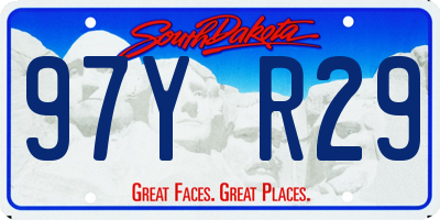 SD license plate 97YR29