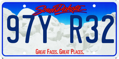 SD license plate 97YR32