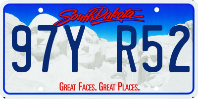 SD license plate 97YR52