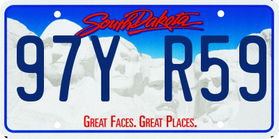 SD license plate 97YR59