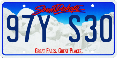 SD license plate 97YS30