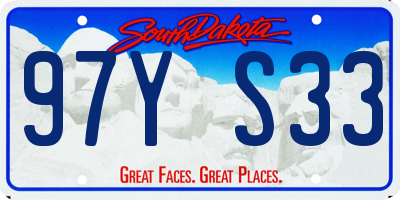 SD license plate 97YS33
