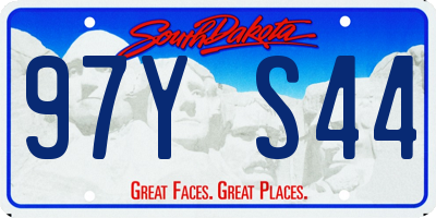 SD license plate 97YS44