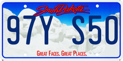 SD license plate 97YS50