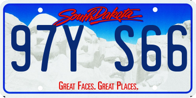 SD license plate 97YS66