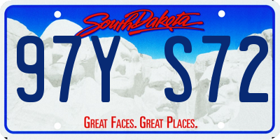 SD license plate 97YS72