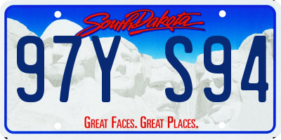 SD license plate 97YS94