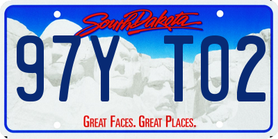 SD license plate 97YT02