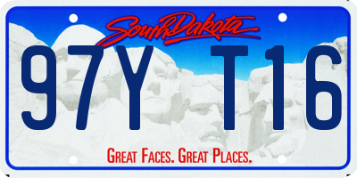 SD license plate 97YT16