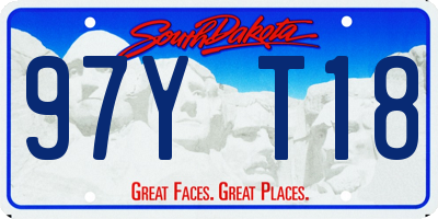 SD license plate 97YT18