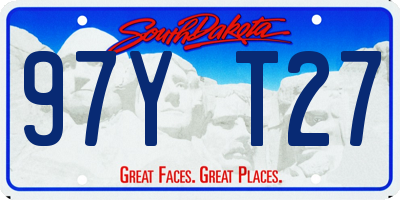 SD license plate 97YT27